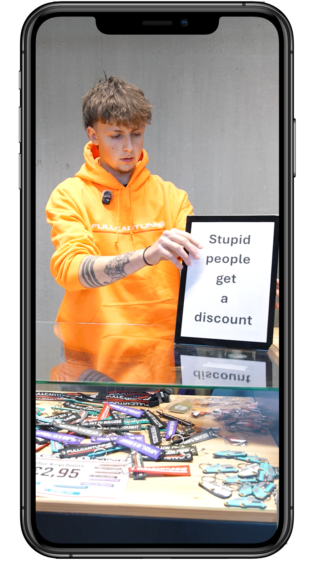 Shortform video voorbeeld op locatie